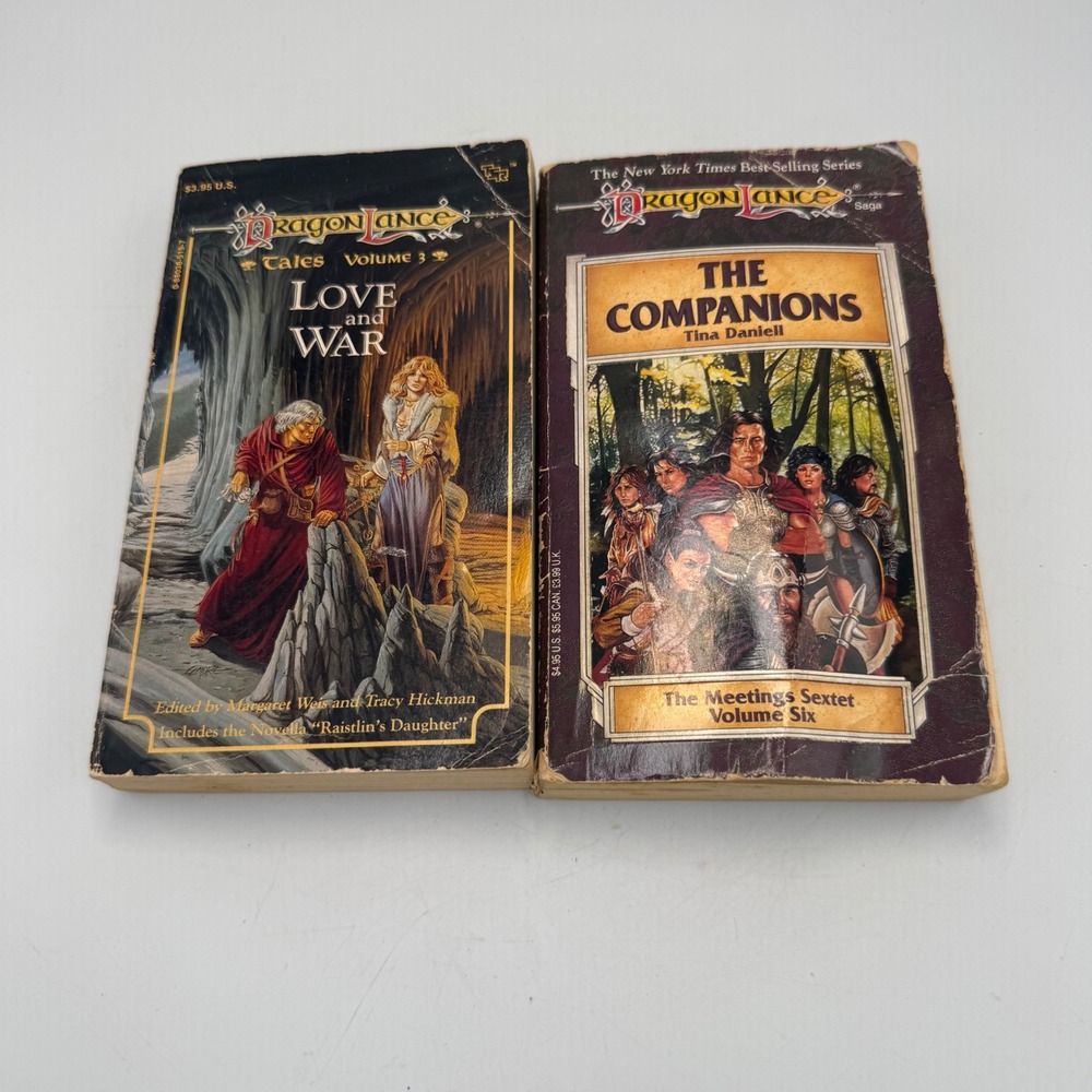 Dragonlance Books Lot Love and War Tales Vol 3 & The Companions Meetings Vol 6